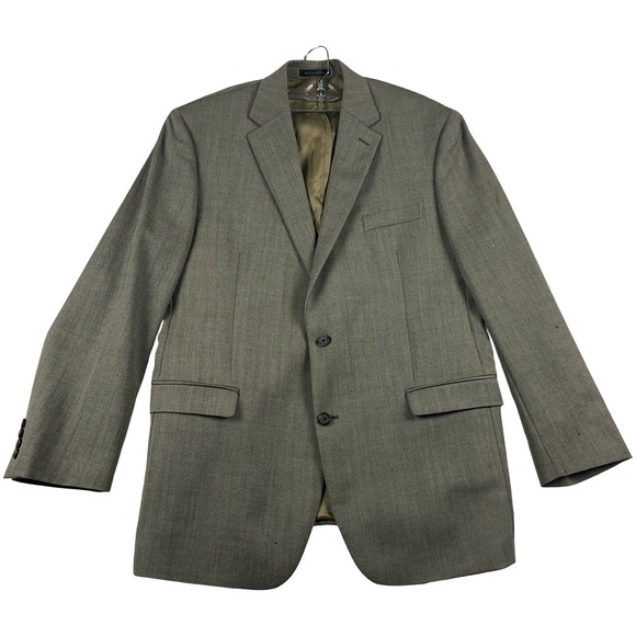Lauren Ralph Lauren Other - Lauren Ralph Lauren Sport Coat Mens 44L Brown Herringbone 100% Wool Blazer